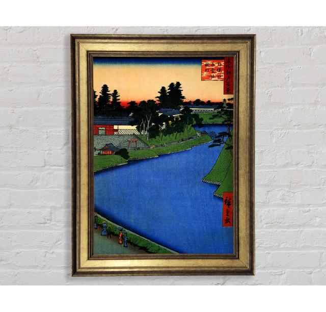 Hiroshige Benkei Moat - Single Picture Frame Art Prints Bright Star Size: 84.1cm H x 59.7cm W x 8cm D on Productcaster.