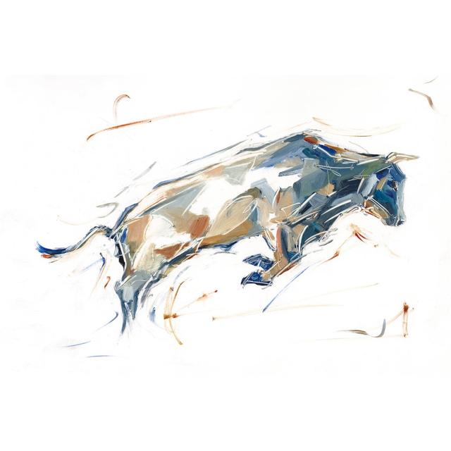 Modern Bull Study I by - Wrapped Canvas Painting Union Rustic Size: 51cm H x 76cm W on Productcaster.