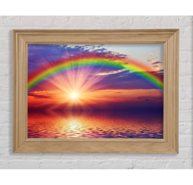 Rainbow Sun Blaze - Print Bright Star Size: 59.7cm H x 84.1cm W x 8cm D on Productcaster.