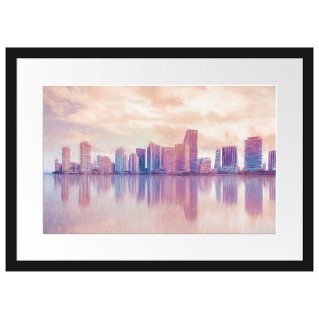 Gerahmtes Poster Miami Florida Skyline East Urban Home Größe: 40 cm H x 55 cm B on Productcaster.