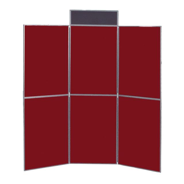 Free-Standing Bulletin Board, 200cm H x 210cm W Symple Stuff Colour: Burgundy, Frame Finish: Grey on Productcaster.