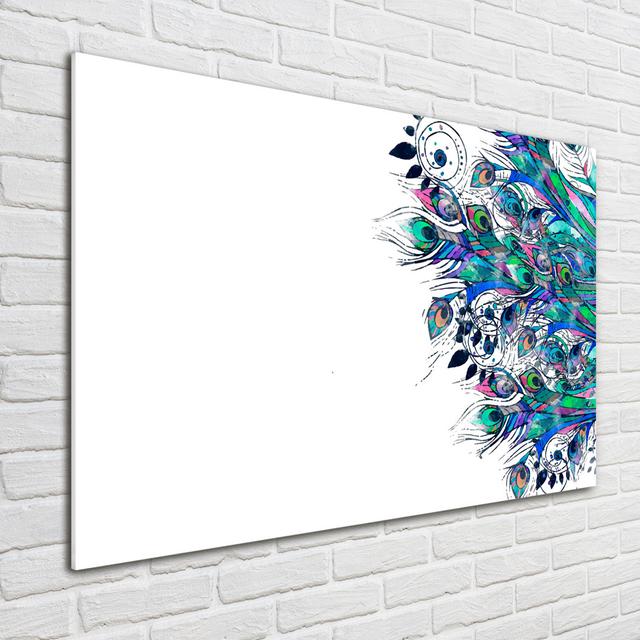 Peacock Feathers - Unframed Art Prints on Glass Mercer41 on Productcaster.