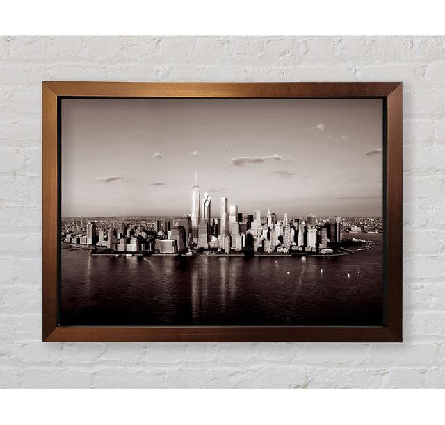 New York City Waters Brown - Print Bright Star Size: 59.7cm H x 84.1cm W x 3.4cm D on Productcaster.