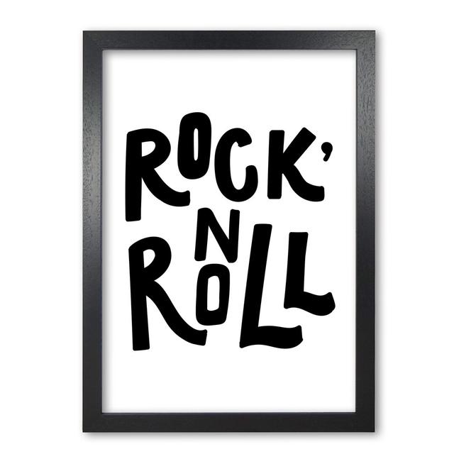 Rock 'N Roll - Print East Urban Home Format: Black Grain Frame, Size: 85 cm H x 60 cm W x 5 cm D on Productcaster.