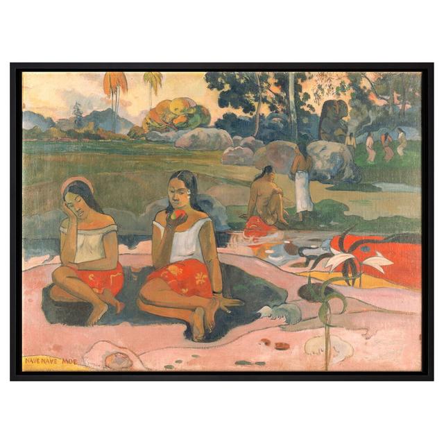 Gerahmtes Leinwandbild Heiliger Frühling: Süße Träume (Nave Nave M) von Paul Gauguin Rosalind Wheeler Maße: 65 cm H x 85 cm B x 2,5 cm T on Productcaster.