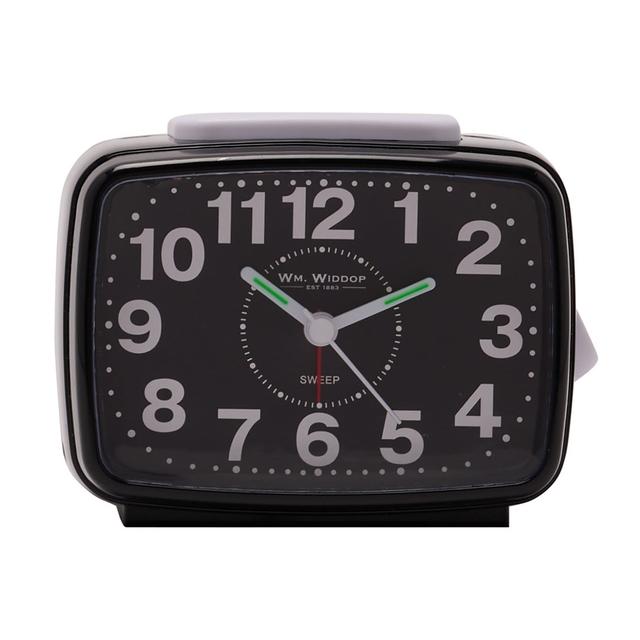 Analog Alarm Tabletop Clock Wm Widdop Colour: Black on Productcaster.