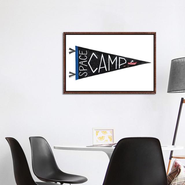 Space Camp Pennant by Rachel Nieman - Gallery-Wrapped Canvas Giclée on Canvas Lark Manor Format: Classic Wood Framed, Size: 66.04cm H x 101.6cm W x 3. on Productcaster.