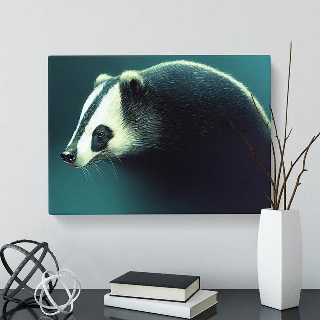 Badger - Wrapped Canvas Graphic Art 17 Stories Size: 40cm H x 60cm W x 3cm D on Productcaster.