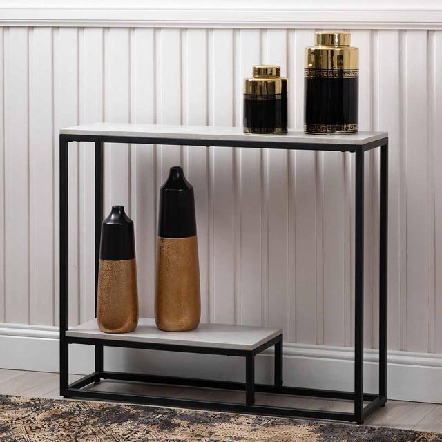 BulgerHills Ceramic Vase For Living Room Furniture, Luxury Handmade Table Vase in Black and Gold Fairmont Park Size: 49" H x 14" W x 14" D on Productcaster.