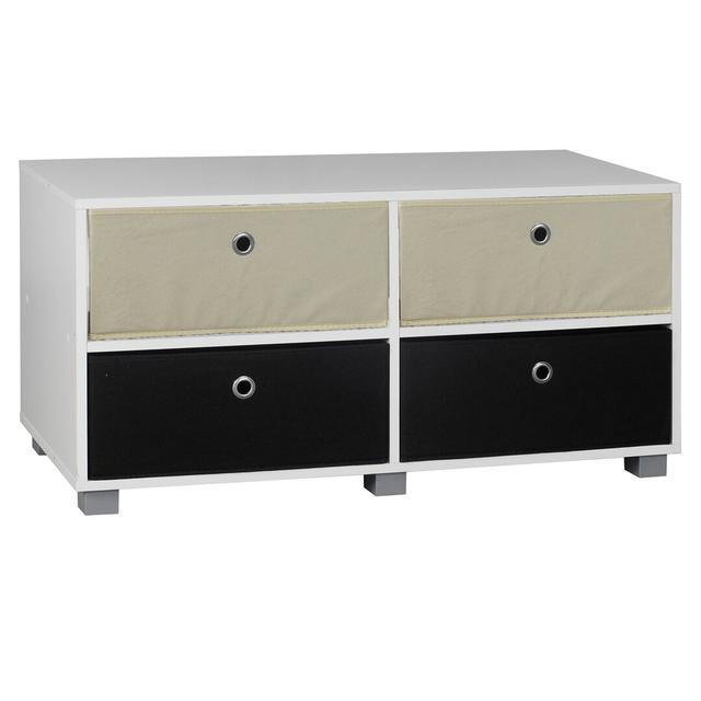 TV Stand for TVs up to 43" Symple Stuff Colour: White/Ivory/Black on Productcaster.