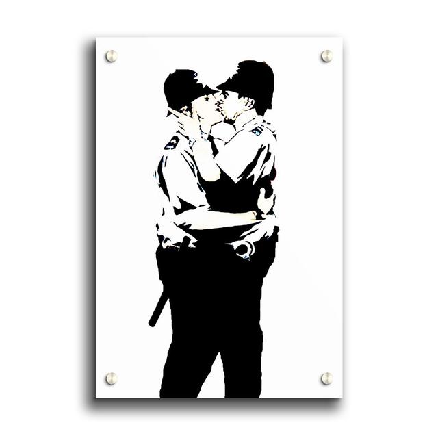 Bent Coppers White by Banksy - Unframed Graphic Art Print on Acrylic East Urban Home Size: 118.9cm H x 84.1cm W on Productcaster.