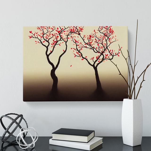 Angelical Apple Trees - Wrapped Canvas Print Marlow Home Co. Size: 50cm H x 76cm W x 3cm D on Productcaster.