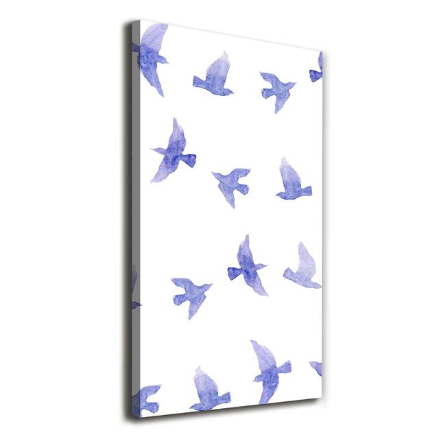 Blaue Schwalben - Kunstdrucke auf Leinwand - Wrapped Canvas ClassicLiving on Productcaster.