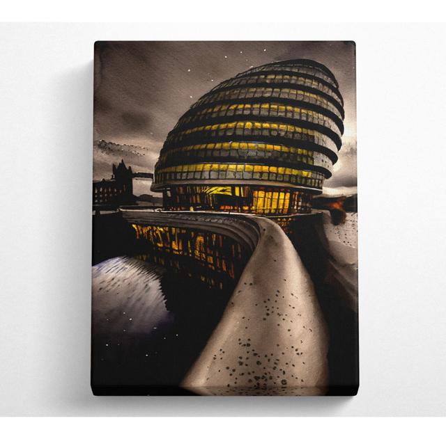 London City Hall - Wrapped Canvas Art Prints Latitude Run Size: 142.2cm H x 101.6cm W x 10cm D on Productcaster.