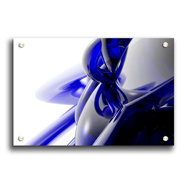 Liquid Blue 1 - Unframed Graphic Art Print on Acrylic East Urban Home Size: 21cm H x 29.7cm W on Productcaster.