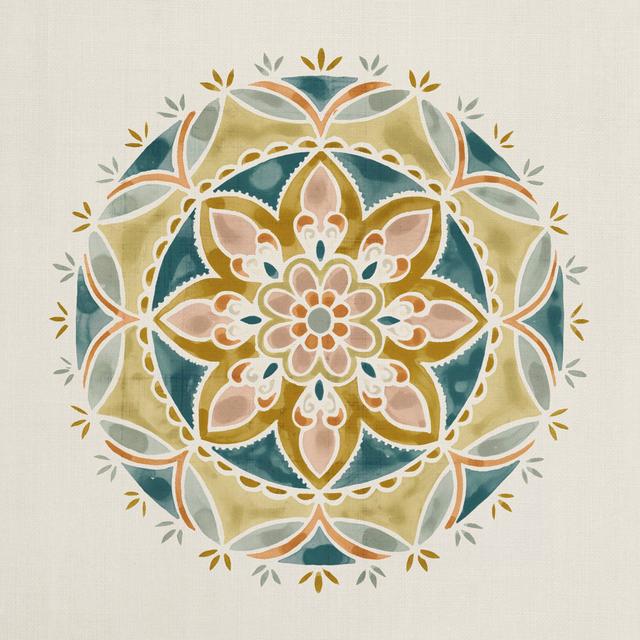 Summer Mandala III - Wrapped Canvas Painting Latitude Vive Size: 76cm H x 76cm W x 3.8cm D on Productcaster.