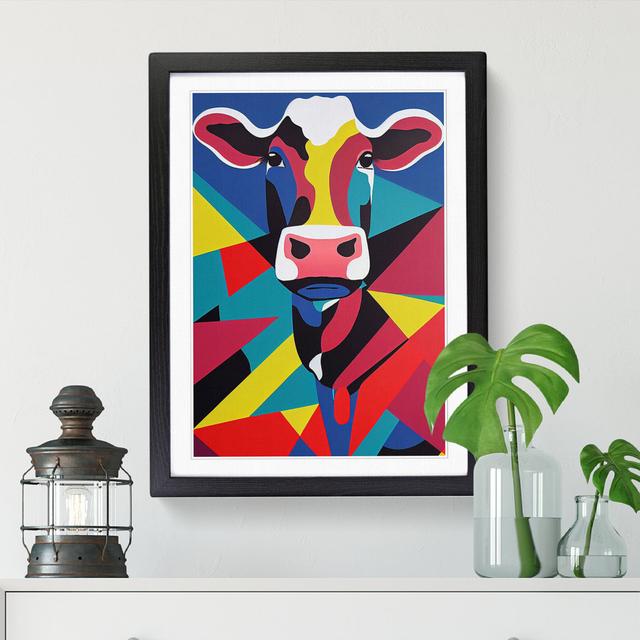 Cow Pop - Wrapped Canvas Print Brambly Cottage Size: 64cm H x 46cm W x 2cm D, Format: Walnut Framed on Productcaster.