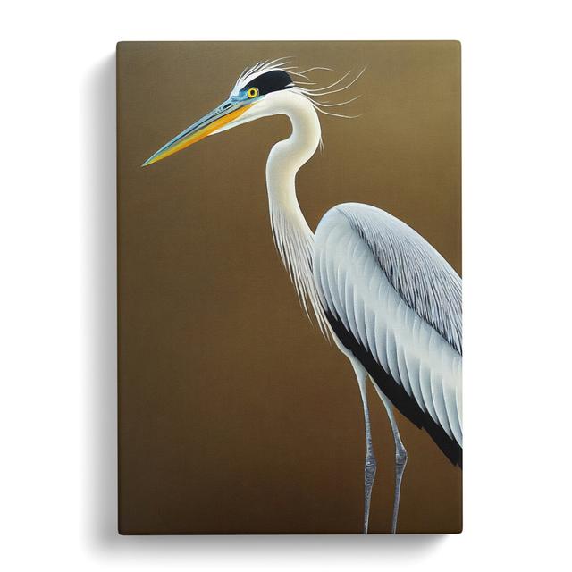 Alleyne Heron Bird Traditional Vol.1 - Wrapped Canvas Graphic Art House of Hampton Size: 76cm H x 50cm W x 3cm D on Productcaster.