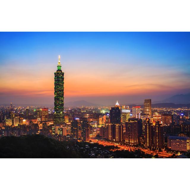 Taipei Evening Skyline - Wrapped Canvas Photograph 17 Stories Size: 51cm H x 76cm W on Productcaster.