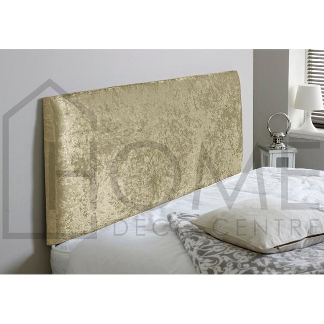 Plain Upholstered Headboard Home deco centre Colour: Cream, Size: Super King (6'), Upholstery: Velvet on Productcaster.