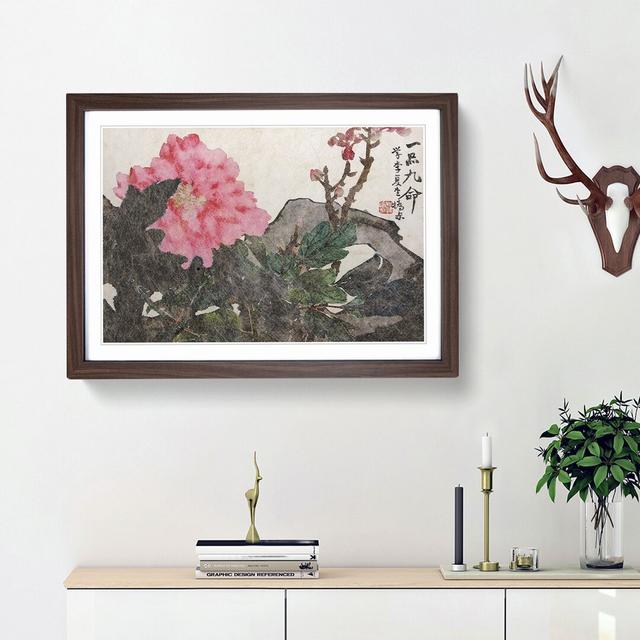 The Flowers by Zhao Zhiqian - Picture Frame Painting Print East Urban Home Frame Option: Walnut Framed, Size: 48cm H x 65cm W x 2cm D on Productcaster.