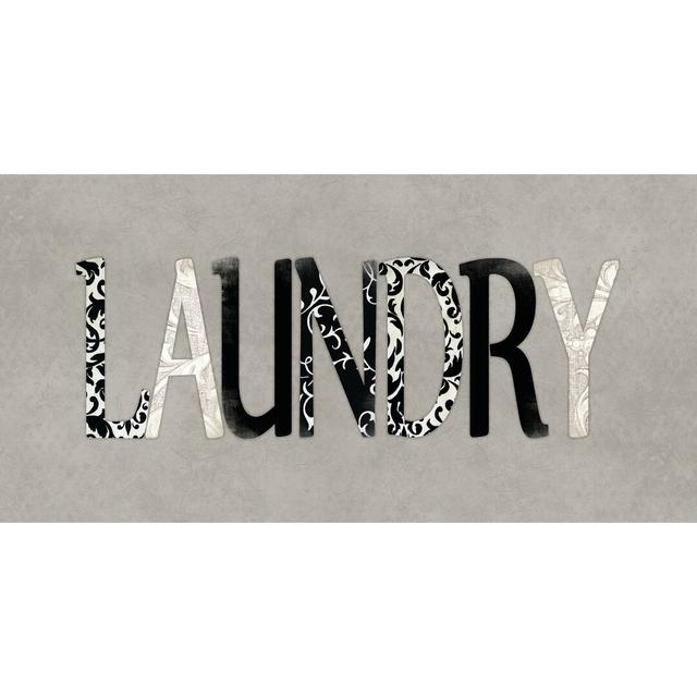 Laundry Pattern - Wrapped Canvas Textual Art Print August Grove Size: 51cm H x 76cm W x 3.8cm D on Productcaster.