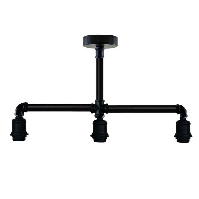 Hinnenkamp Semi Flush Mount Williston Forge Fixture Finish: Black on Productcaster.