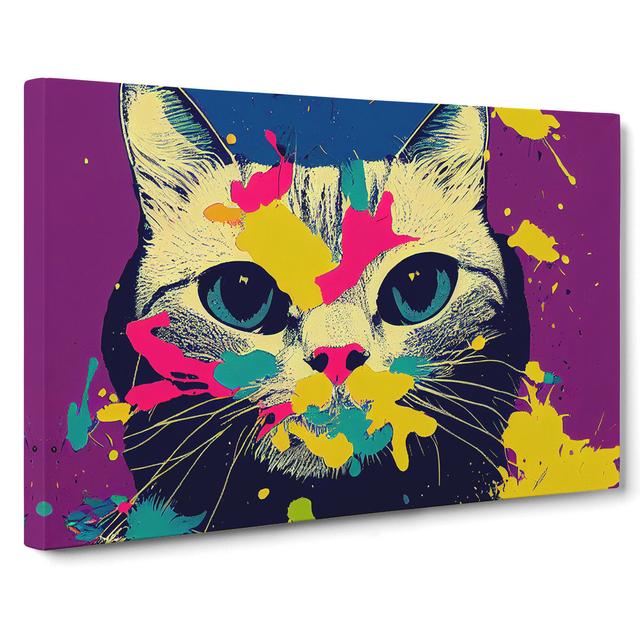 Cat Splashed Vol.5 Abstract - Wrapped Canvas Graphic Art Marlow Home Co. Size: 50cm H x 76cm W x 3cm D on Productcaster.