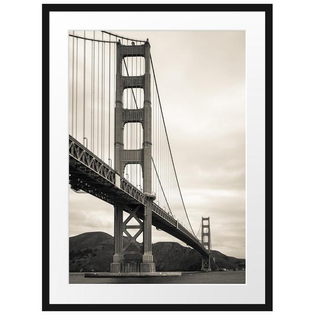 Gerahmtes Poster View of Bridge in San Francisco East Urban Home Größe: 80 cm H x 60 cm B on Productcaster.