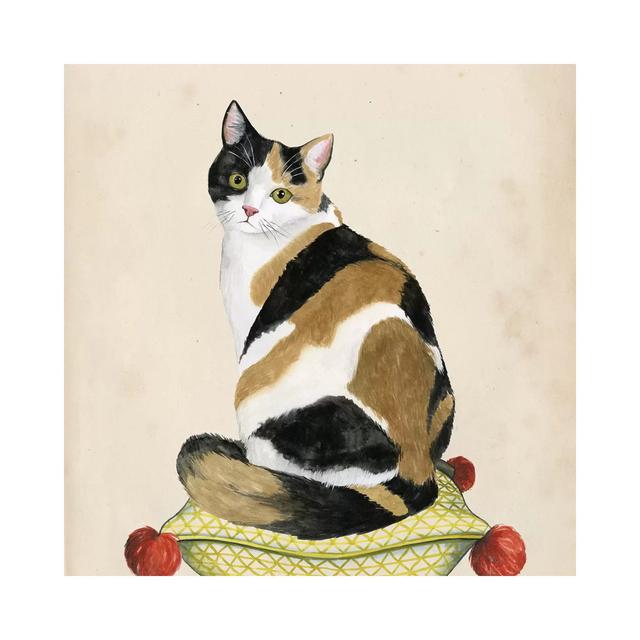 Lady Cat III by Grace Popp - Wrapped Canvas Painting ClassicLiving Size: 93.98cm H x 93.98cm W x 1.905cm D on Productcaster.