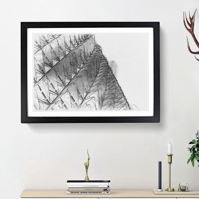 Architecture Sketch Vol.36 in Abstract - Picture Frame Graphic Art Print East Urban Home Frame Option: Black Framed, Size: 62cm H x 87cm W x 2cm D on Productcaster.