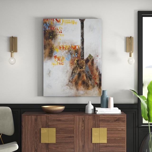 'Guitar Arty' Print on Canvas East Urban Home on Productcaster.