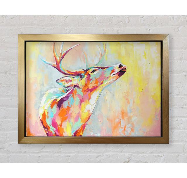 The Stag Looking Ahead - Single Picture Frame Art Prints Bright Star Size: 42cm H x 59.7cm W on Productcaster.