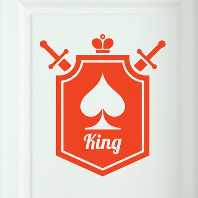 King of Spaces Shield Door Room Wall Sticker Maturi Colour: Orange on Productcaster.