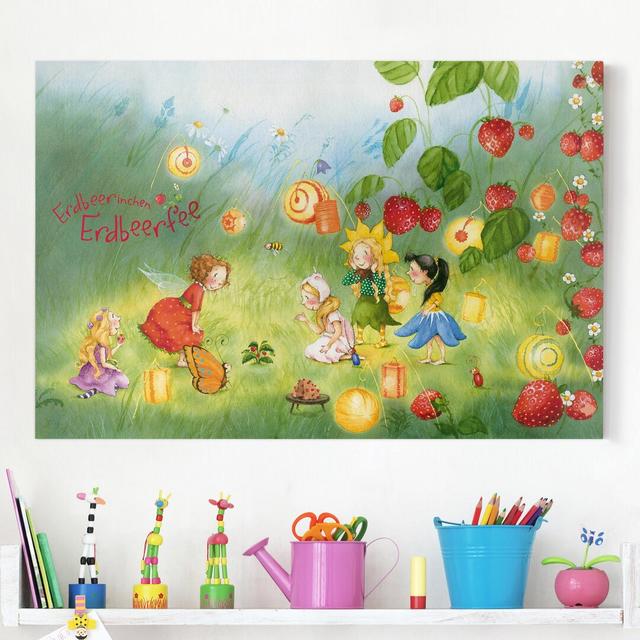 Strawberry Fairy Lantern by Kein Künstler Painting Bilderwelten Size: 60cm H x 90cm W on Productcaster.