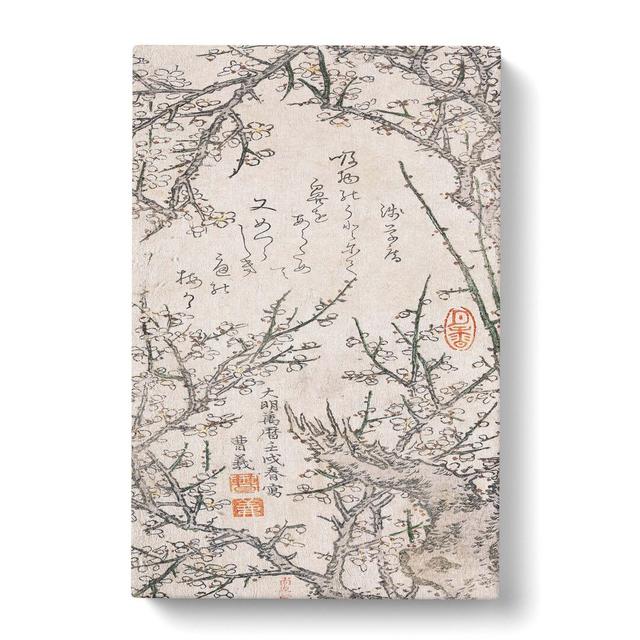 Plum Tree in Blossom Vol.2 by Kitao Shigemasa - Wrapped Canvas Painting Print East Urban Home Size: 60cm H x 40cm W x 3cm D on Productcaster.