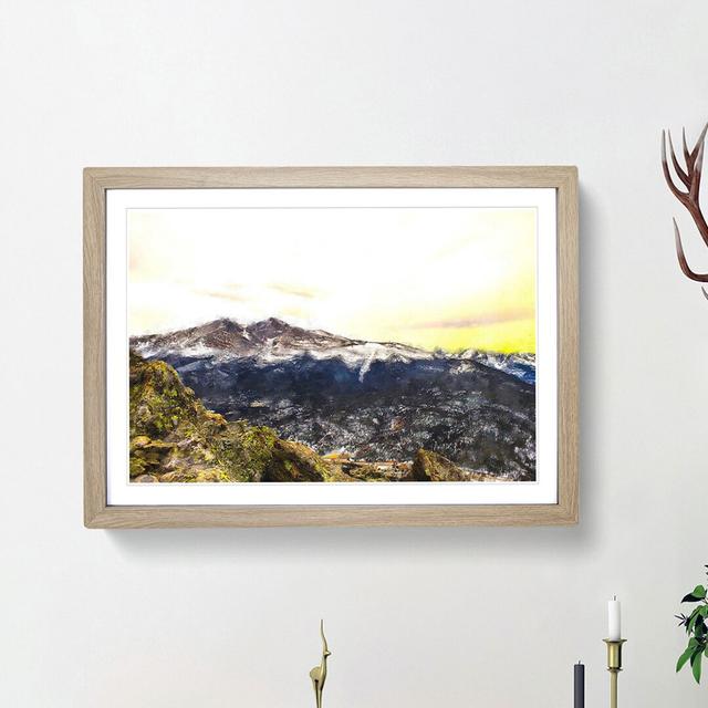 Rocky Mountains in Colorado - Picture Frame Painting Print East Urban Home Frame Option: Oak Framed, Size: 24cm H x 33cm W x 2cm D on Productcaster.