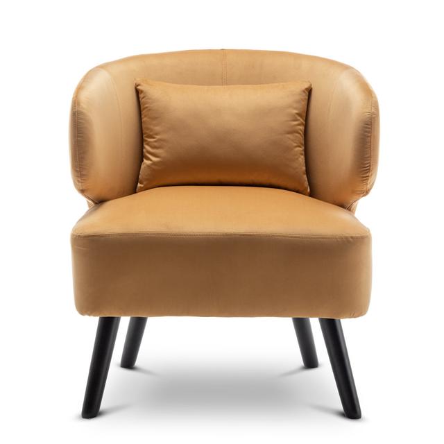 Sharpley 70 Wide Tufted Accent Chair George Oliver Upholstery Colour: Gold on Productcaster.