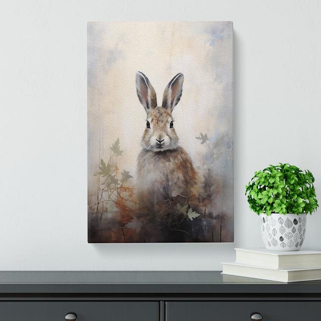 Rabbit Gestural - Wrapped Canvas Art Prints Brambly Cottage Size: 76cm H x 50cm W x 3cm D on Productcaster.