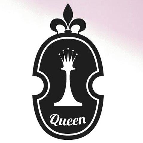 Queen Chess Piece In Shield Wall Sticker East Urban Home Colour: Dark Green, Size: Medium on Productcaster.