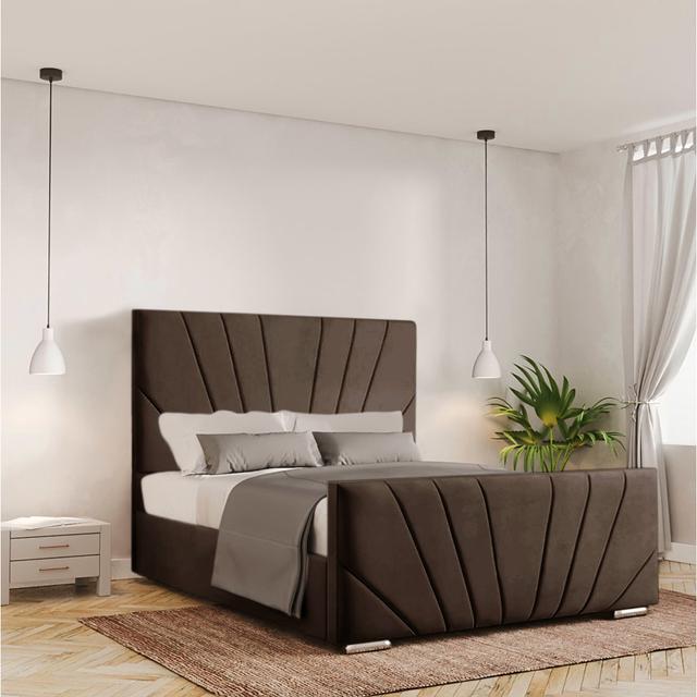 Odolo Upholstered Bed Fairmont Park Colour: Mole, Size: Small Double (4') on Productcaster.