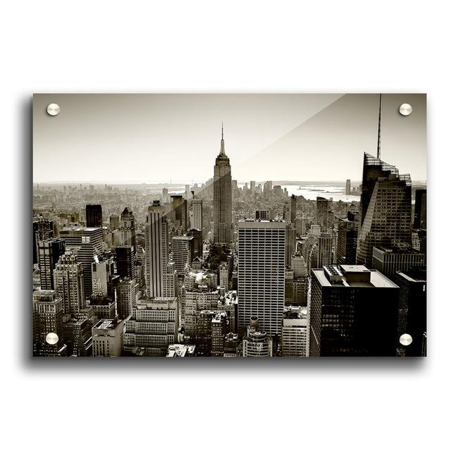 New York City Roof Tops Sepia - Unframed Photograph Print on Acrylic East Urban Home Size: 59.4cm H x 84.1cm W on Productcaster.