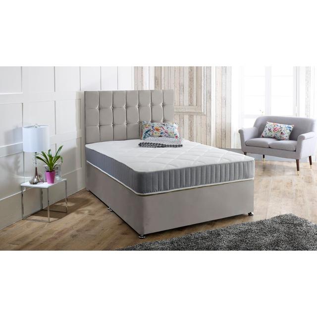 Jeanette Divan Bed & Headboard Fairmont Park Size: Small Double (4'), Colour: Silver on Productcaster.