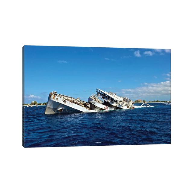 The Sinking Of Uss Kittiwake, Grand Cayman by Amanda Nicholls - Wrapped Canvas Print Breakwater Bay Size: 20.32cm H x 30.48cm W x 1.905cm D on Productcaster.