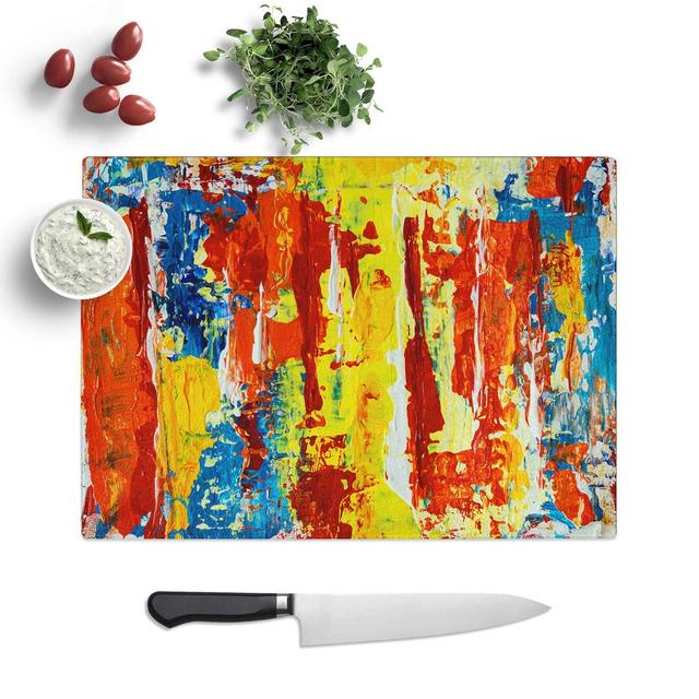 Tempered Glass Art Painting Vol.318 Chopping Board East Urban Home Size: 28.5 cm W x 20 cm L on Productcaster.