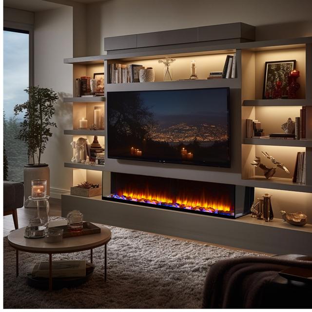 Rosedale Media Electric Fire Castleton Fires & Fireplaces Size: 49.5cm H x 203cm W x 31cm D on Productcaster.