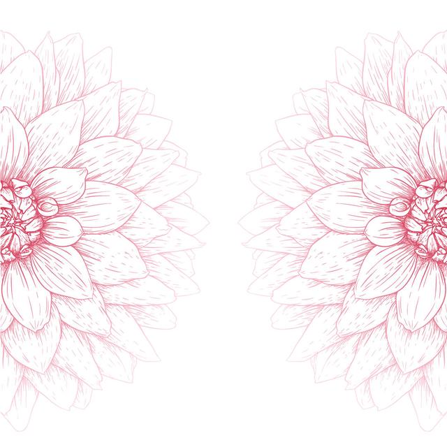 Vector Dahlia Flower by Chelnok - Wrapped Canvas Print ClassicLiving Size: 76cm H x 76cm W on Productcaster.