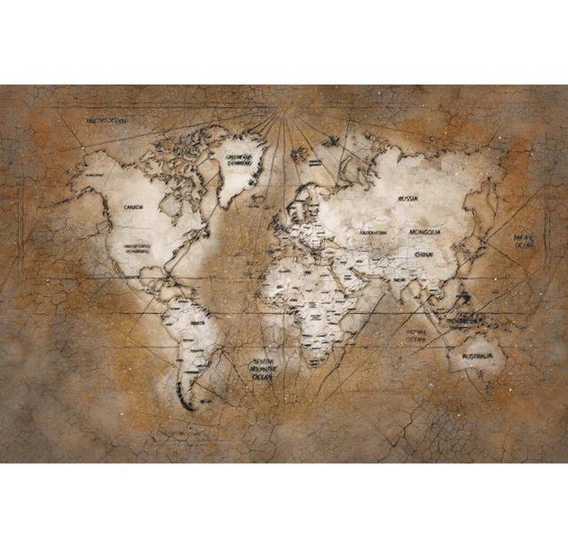 World Map No.10 - Unframed Graphic Art Williston Forge Format: Metal, Size: 20.2cm H x 25.3cm W on Productcaster.