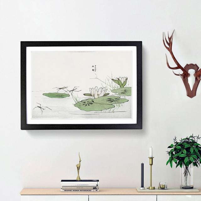 Lily Pond Flowers by Morimoto Toko - Picture Frame Painting Print East Urban Home Frame Option: Black Framed, Size: 27cm H x 36cm W x 2cm D on Productcaster.