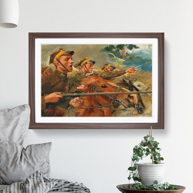 Attack by Wojciech Kossak - Picture Frame Painting East Urban Home Size: 48cm H x 65cm W x 2cm D, Frame Option: Walnut Framed on Productcaster.